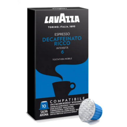 Кава в капсулах Lavazza Decaffeinato Ricco, 10 капсул Nespresso Кава в капсулах Lavazza Decaffeinato Ricco, 10 капсул Nespresso