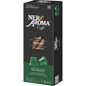 Кава у капсулах Nero Aroma Deciso, 10 капсул Nespresso