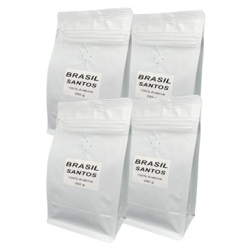 Кава у зернах Арабіка Бразилія Сантос, 1 кг.