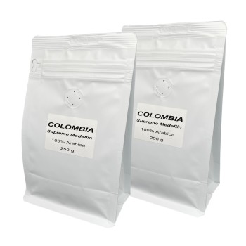 Кава в зернах Колумбія Супремо Медельїн, Вага: 0.5 кг.