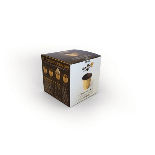 Склянки вафельні з шоколадом 60 мл. 12 шт.