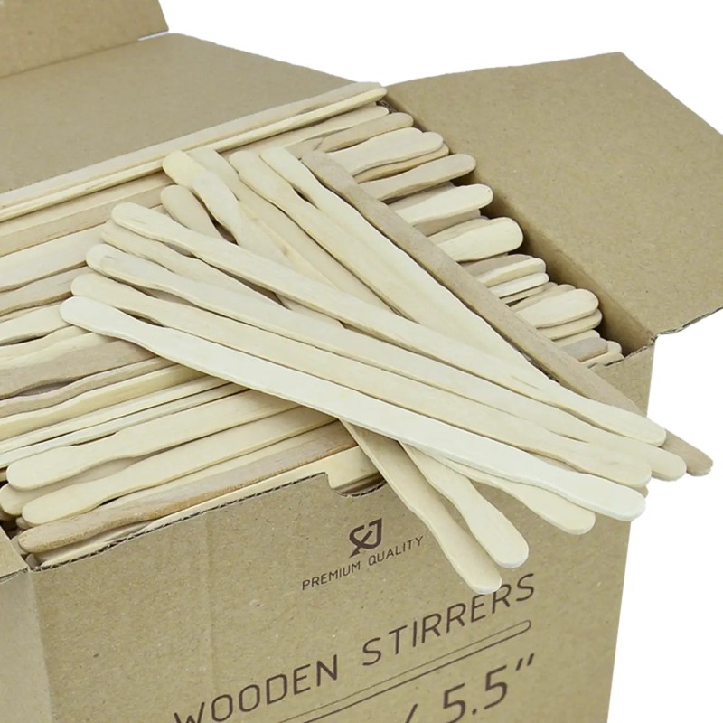 Мешалки деревянные (шлифованные) 140/5.5/1.5 мм. 1000 шт. Мешалки деревянные (шлифованные) 140/5.5/1.5 мм. 1000 шт.