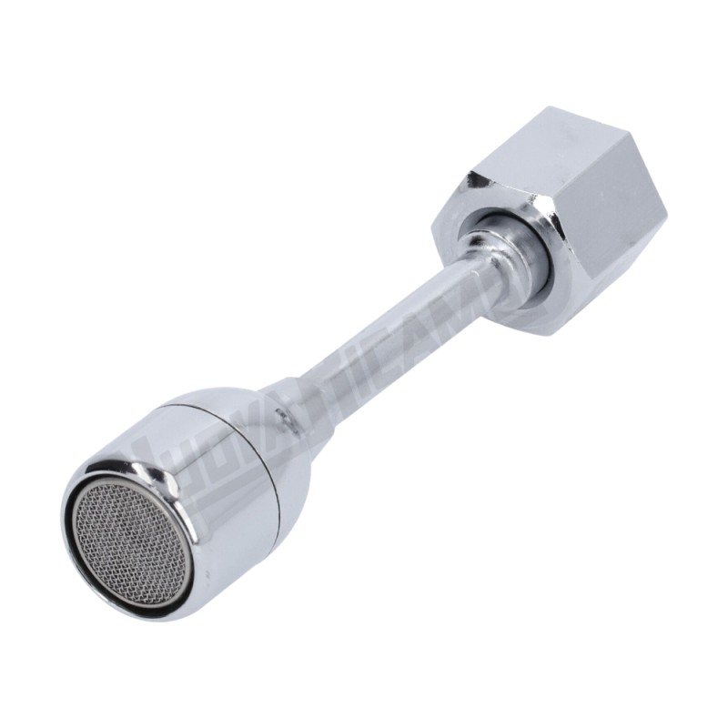 Хромированная трубка подачи кипятка в кофемашине Ø 8мм, гайка 3/8F, д. 105мм, с рассеивателем Хромированная трубка подачи кипятка в кофемашине Ø 8мм, гайка 3/8F, д. 105мм, с рассеивателем