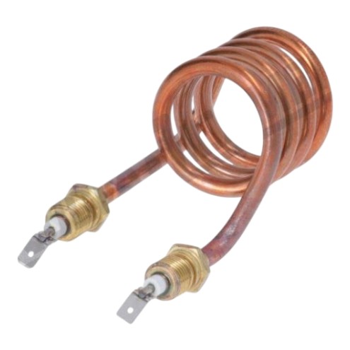 Нагрівальний елемент (тен) V220/240 - 1300/1550Вт - 2 контакти FASTON - фітинги 1/4НР - довж. 80мм для CASADIO VENTI Нагрівальний елемент (тен) V220/240 - 1300/1550Вт - 2 контакти FASTON - фітинги 1/4НР - довж. 80мм для CASADIO VENTI