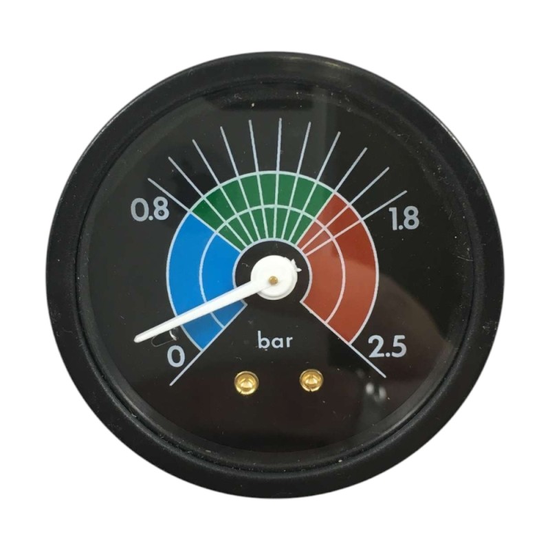 Манометр 1 шкала 0-2,5 бар - з'єднання 1/8НР плоске - рамка Ø 60мм - корпус Ø 57мм для CIMBALI M30/ ECM