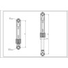 Амортизатор бака для стиральной машины LG 4901ER2003A AKS 100N L=170-260mm D отверстий=11mm
