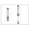 Амортизатор бака для стиральной машины Samsung AKS DC66-00343C 60N L=160-265mm D отверстия=10mm