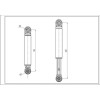Амортизатор бака для пральної машини Miele 4500826 ANSA 120N L=180-270mm D отворів=8mm