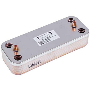 Теплообменник пластинчатый ГВС (12 пластин) для газового котла Ariston 65116314