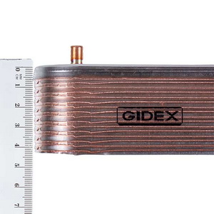 Теплообменник пластинчатый ГВС Gidex (16 пластин) для газового котла Ariston Cenus One, Alteas One, Clas 65116537