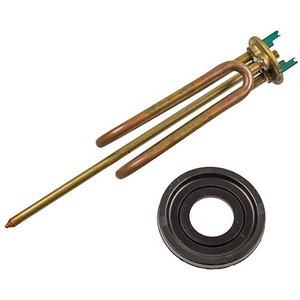 Тен фланцевий для бойлера Ariston 65122210 1500W (мідний) L=260mm фланець 48mm (під анод M5)