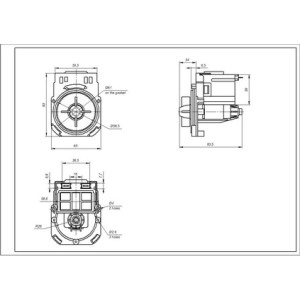 Помпа (насос) для пральної машини Whirlpool 484000000850 Askol 25 Вт T2121 (контакти спарені ззаду; на 3 засувки)