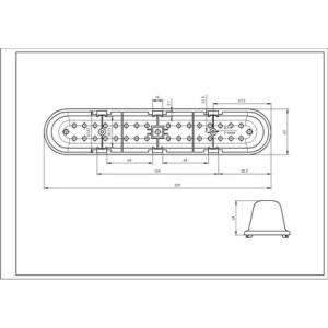 Активатор, ребро барабана для пральної машини Атлант L=225mm 773522401700