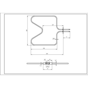 Тен нижній для духовки Electrolux 3871428011 1000W