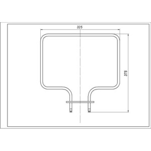 Тен нижній 8072470027 1000W для духовки Electrolux