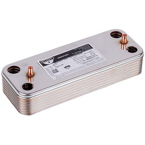 Теплообмінник пластинчастий ГВП Zilmet (14 пластин) для газового котла Baxi ECO-3, Eco 4S, Luna, Westen Energy 17B2071400