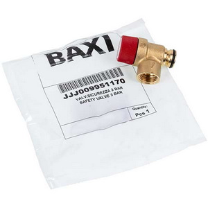 Запобіжний клапан 3 бар (під гвинт) для газового котла Baxi/Westen 9951170