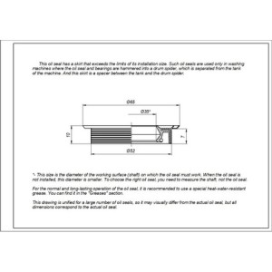 Сальник для пральної машини Indesit C00039667 CFW 35*52/65*7/10 Сальник для пральної машини Indesit C00039667 CFW 35*52/65*7/10
