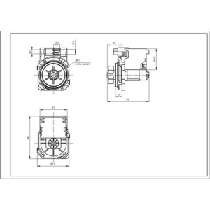 Помпа (насос) для пральної машини Bosch 00142370 Copreci EBS007/0090 30 Вт 0.2 A (контакти спарені спереду)