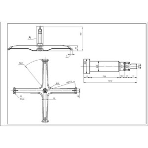 Хрестовина барабана EBI для пральної машини Ardo COD.024 L=127mm Хрестовина барабана EBI для пральної машини Ardo COD.024 L=127mm