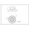 Блок подшипников для вертикальной стиральной машины Electrolux COD.099 EBI (резьба левая, со смазкой)