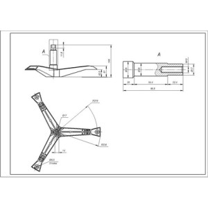 Хрестовина барабана EBI для пральної машини Samsung COD.729 L=97mm