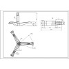 Крестовина барабана EBI для стиральной машины Samsung COD.734 L=126mm