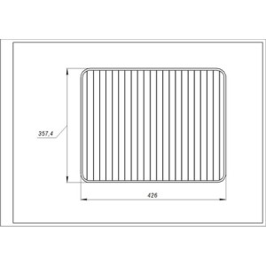Решетка 426x357,4mm для духовки Electrolux 140066595012