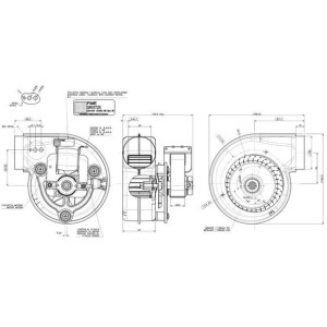 Вентилятор Fime GR01725 50 Вт для газового котла Junkers Ceraclass, Euroline, Bosch WT/OW/ZW/ZS 87072040380