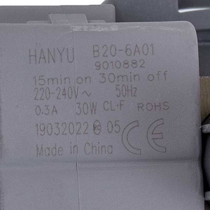 Помпа (насос) для пральної машини 15011 Hanyu 30 Вт B20-6A01 (контакти спарені спереду; на 8 засувки)