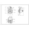 Помпа (насос) для стиральной машины Indesit C00266228 Hanyu 30 Вт B20-6AZC (контакты спаренные спереди; на 3 защелки)