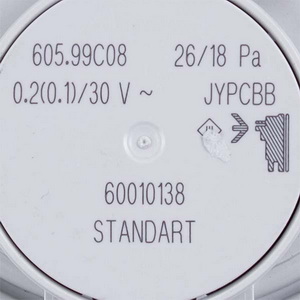 Реле тиску повітря (пресостат) Huba Control 26/18 Па для газового котла Bosch Gas 5000/7000 ZWE/ZSC 87160127530 Реле тиску повітря (пресостат) Huba Control 26/18 Па для газового котла Bosch Gas 5000/7000 ZWE/ZSC 87160127530