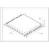 Емальоване деко для духовки Ariston, Indesit 403x389x24mm C00078391