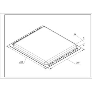 Емальоване деко для духовки Ariston, Indesit 403x389x24mm C00078391