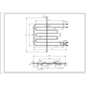Тен верхний (гриль) для духовки Indesit C00081591 2800W (556+2250W)