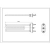 ТЕН для пральної машини Gorenje 587565 TPO 200-SG-2000 Kawai L=200 mm 2000 W