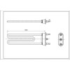 ТЭН для стиральной машины Ariston C00094715 Kawai TPO 165-SG-1700 L=165 mm 1700 W