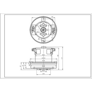 Двигун для пилососа KW41179VCM Koolwen D=130/84 mm H=29/109 mm 1800 W