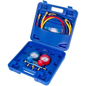 Манометричний колектор 2-вентильний LEETO LMG-2-R22 (R22 R-134 R404 R407) + шланги 3шт.x1200mm