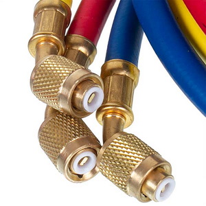 Манометрический коллектор 2-вентильный LEETO LMG-2-R22 (R22 R-134 R404 R407) + шланги 3шт.x1200mm