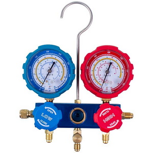 Манометрический коллектор 2-вентильный LEETO LMG-2-R22 (R22 R-134 R404 R407) + шланги 3шт.x1200mm