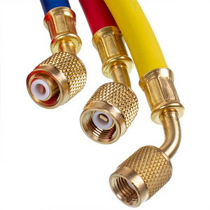 Манометрический коллектор 2-вентильный LEETO LMG-2-R410A (R410 R407 R134 R22) + шланги 3шт.x1200mm