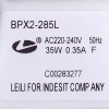Помпа (насос) для пральної машини Indesit C00283277 LEILI 35 Вт BPX2-285L (контакти спарені ззаду, на 3 саморізи)