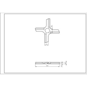 Ніж для м&aposясорубки Moulinex MS-4775250 D=46mm s=3mm Отвір: шестигранний, плоский Ніж для м&aposясорубки Moulinex MS-4775250 D=46mm s=3mm Отвір: шестигранний, плоский