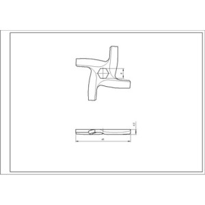 Ніж для м&aposясорубки Moulinex SS-192595 D=45mm s=4.5mm Отвір: шестигранний, круглий Ніж для м&aposясорубки Moulinex SS-192595 D=45mm s=4.5mm Отвір: шестигранний, круглий