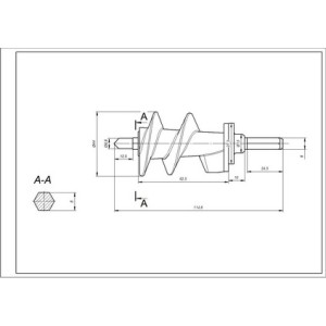 Шнек (з ущільнюючим кільцем) для м&aposясорубки Moulinex XF911101 Шнек (з ущільнюючим кільцем) для м&aposясорубки Moulinex XF911101