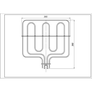 Vestel 32017631 Sahterm Тен верхній (гриль) для духовки
