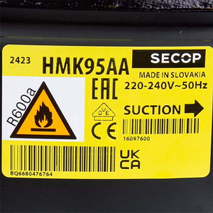 Компресор для холодильника HMK95AA SECOP (DANFOSS) R600a 167 W (з пусковим реле ZAF-5)