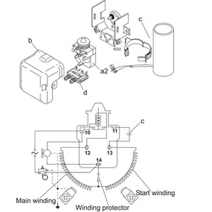 Компресор для холодильника SC15MLX(195B0391) R404а/R507а 1285 W (з пусковим реле BN171)