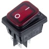 Вимикач 16A-250V/20A-125V 4 контакта (універсальний) червоний